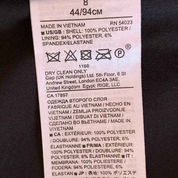 Banana Republic Womens Sz 8 Dress Blue Black Snake Print Eyelash NWT - Picture 10 of 10